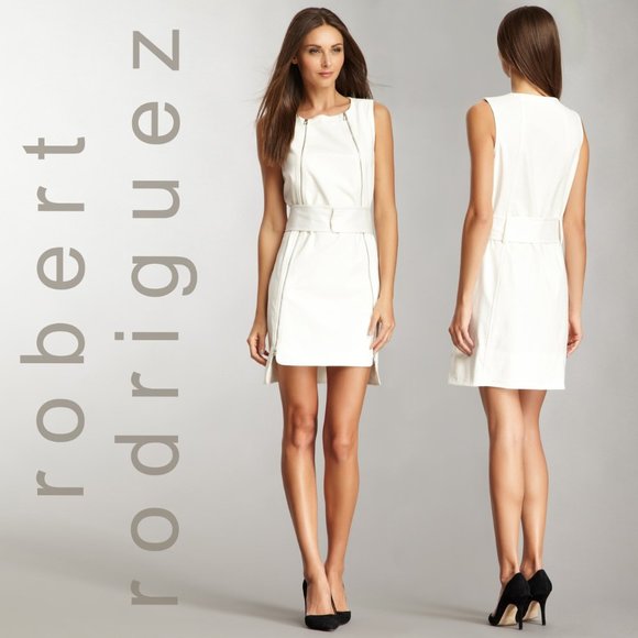 Robert Rodriguez Dresses & Skirts - Robert Rodriguez White Canvas Dual Zip Shift Dress